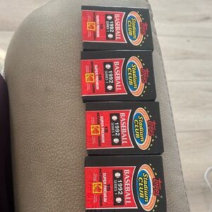 Topps Stadium Club 1992 Baseball Cards - Red and Black